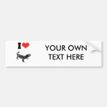 I Love Iguanas Bumper Sticker