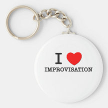 I Love Improvisation Keychains