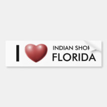 I LOVE INDIAN SHORES, FLORIDA BUMPER STICKER