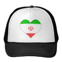 I Love Iran Heart Trucker Hats