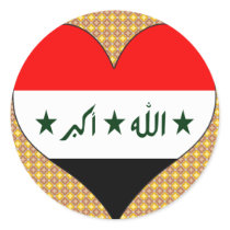 I Love Iraq Round Sticker