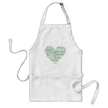 I Love Ireland With All My Heart (Symbolic Words) Aprons
