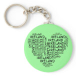 I Love Ireland With All My Heart (Symbolic Words) Key Chain