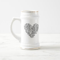 I Love Ireland With All My Heart (Symbolic Words) Mugs