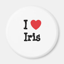 I love Iris heart T-Shirt Fridge Magnet