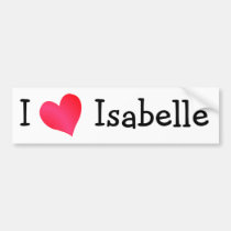 I Love Isabelle bumper stickers