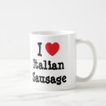 I love Italian Sausage heart T-Shirt Mug