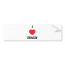 I LOVE Italy Bumper Sticker