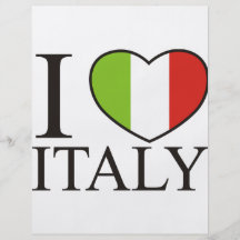 I Love Italy Custom Flyer