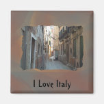 I Love Italy - Italian Side Street Fridge Magnets