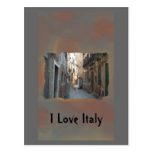 I Love Italy - Italian Side Street Postcards