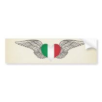 I Love Italy -wings Bumper Sticker