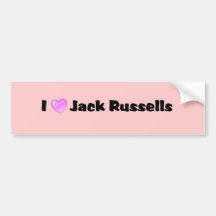 I Love Jack  Russells Bumper Sticker