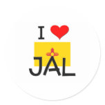 I Love Jal New Mexico Round Sticker
