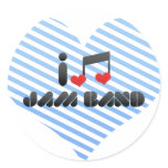 I Love Jam Band Stickers