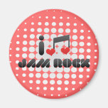 I Love Jam Rock Refrigerator Magnet