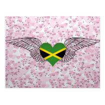 I Love Jamaica -wings postcards