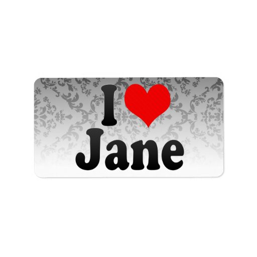 I love Jane Custom Address Label