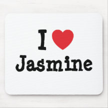 I love Jasmine heart T-Shirt Mouse Pad