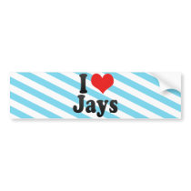 I Love Jays Bumper Sticker