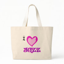 I LOVE Jazz Tote Bags
