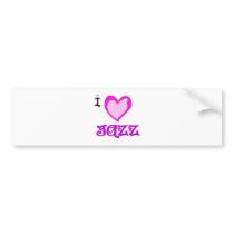 I LOVE Jazz Bumper Stickers