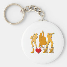 I Love Jazz Key Chain