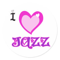 I LOVE Jazz Sticker