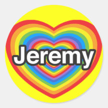 I love Jeremy. I love you Jeremy. Heart Sticker