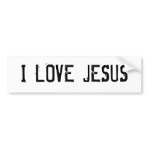I LOVE JESUS BUMPER STICKERS