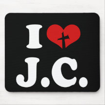 I Love Jesus Christ Mouse Pad