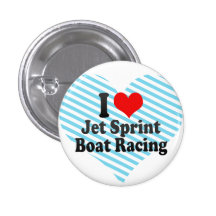 I love Jet Sprint Boat Racing Button