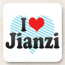 I love Jianzi Beverage Coasters