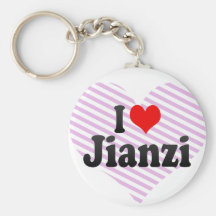 I love Jianzi Keychain
