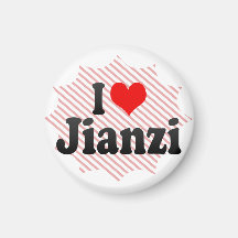 I love Jianzi Refrigerator Magnet