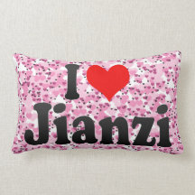 I love Jianzi Throw Pillow