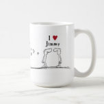 I love Jimmy" "I heart Jimmy" Jimmy love Coffee Mug