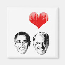 I Love Jobama red white Vintage.png Magnets