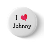 I Love Johnny buttons