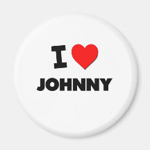 I love Johnny Refrigerator Magnet