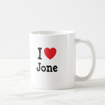 I love Jone heart T-Shirt Mug