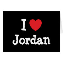 I love Jordan heart custom personalized Greeting Card
