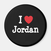 I love Jordan heart custom personalized Fridge Magnet