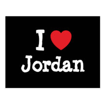 I love Jordan heart T-Shirt Postcards