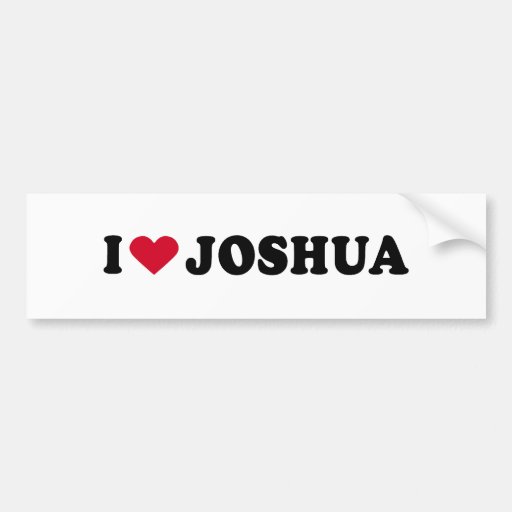 I LOVE JOSHUA BUMPER STICKER