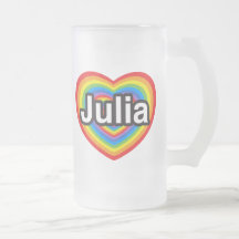 I love Julia. I love you Julia. Heart Coffee Mugs