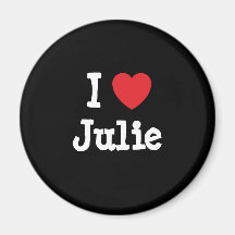 I love Julie heart T-Shirt Magnets