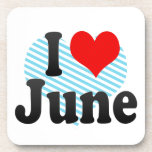 I love June Drink Coasters