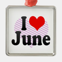 I love June Ornament