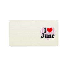 I love June Personalized Address Labels